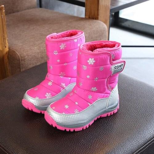 Children Snow Boots Girls Shoes Winter Boots Fashion Plush Kids Shoes Water-Proof Students Sneakers Children Boots 2019 New