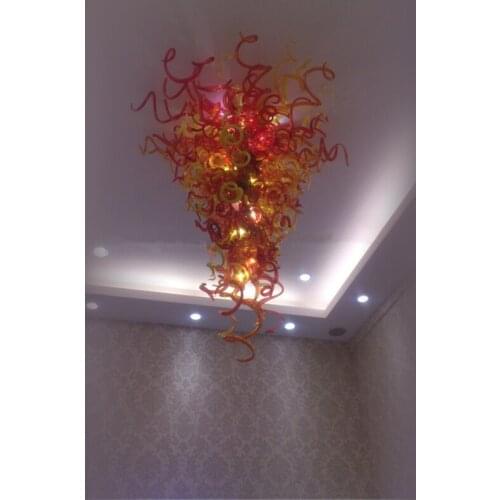 European Style for Foyer Decor Mouth Blown Glass Chandeliers Energy Saving for Study Decor