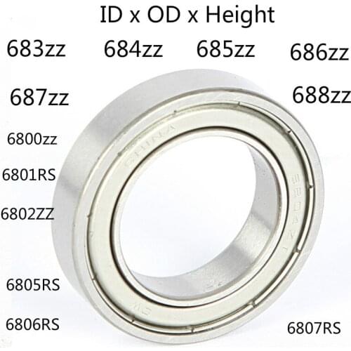 Deep Groove Ball Bearing Metal Shielded Miniature Mini Small Ball Bearing 683zz 684zz 685zz 686zz 687zz 688zz 6800zz 6801zz