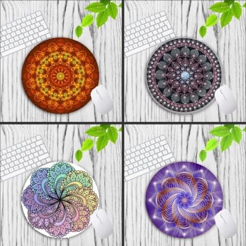 XGZ ART Promotion Mandala Flower Gaming Player Speed Waterproof Round Mouse Pad Computer Mats Gamer Size 20*20cm Mousepad Small