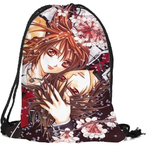 Custom Vampire Knight Backpack Drawstring Bag Travel Beach School Bag Multi-function Backpack Printing