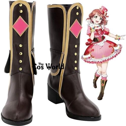 Love Live! Nijigasaki High School Idol Club Unit A・ZU・NA Uehara Ayumu Customize Anime Cosplay Low Heels Shoes Boots