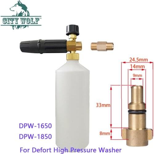 High Pressure Power Washer Brass Snow Foam Lance Soap Sprayer Gun Generator for Defort Car Wash Cleaning Shop Accessory