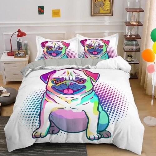 Home Textile Animal Pet Series Cute Dog 3D Printing Bedding Single/ Full /Queen/King Set Bed Sheets Duvet Cover Quilt 2/3PCS
