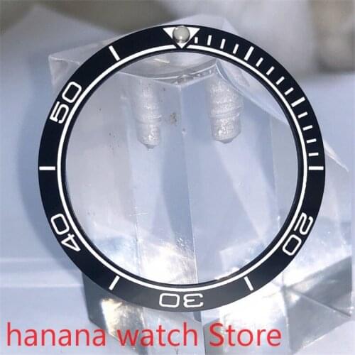 Bligers new high quality 38mm pearl rotating watch bezel black is suitable for self-winding 40mm mens watch