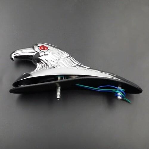 Front Fender Bonnet Eagle Head Ornament Statue For Harley Honda Kawasaki Suzuki