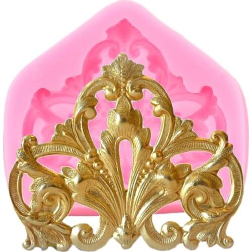 Relief Cupcake Topper Fondant Mold Cookie Baking Cake Decorating Tools Cake Border Silicone Mould DIY Candy Clay Chocolate Molds