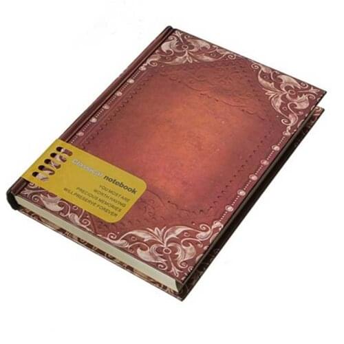 Retro Vintage Personal Notebook Daily Diary Journal Organiser Book School Office Use Dark brown