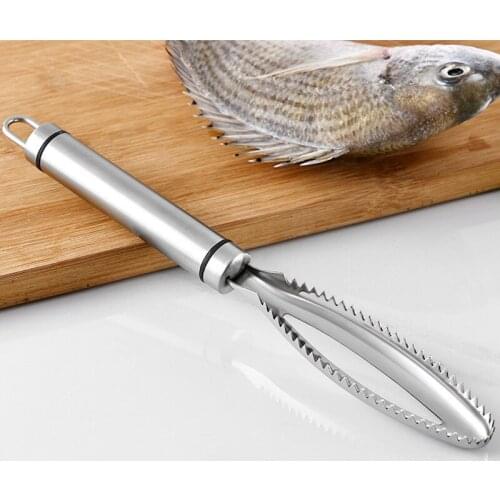 Stainless Fish Scales Scraping Graters Fast Remove Fish Cleaning Peeler Scraper Fish Bone Tweezers Tool Gadge Kitchen Accessorie