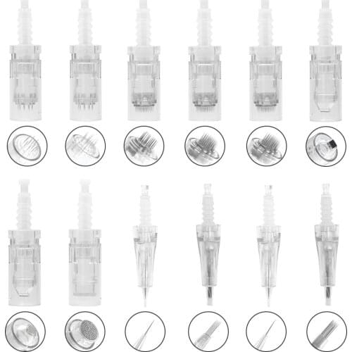 50pcs Electric Pen Replacement Heads Needles Cartridges 9/12//36/42/nano For Ultima N2/M5/M7 Dr.pen Auto Microneedle Skin Care