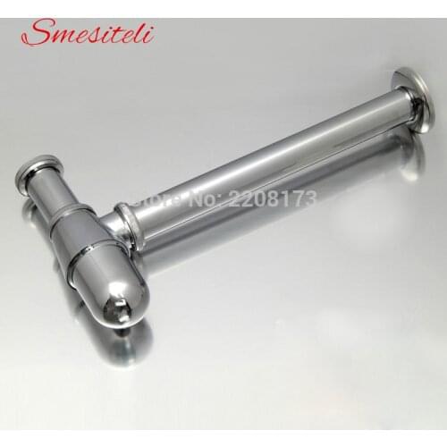 Smesiteli Factory Direct Modern Style Brass Chrome Finish Bathroom Basin Sink Tap Bottle Trap Drain Kit Waste P-trap