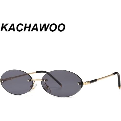 Kachawoo womens oval sunglasses retro male gold mens sun glasses blue metal narrow unisex winter gift items round