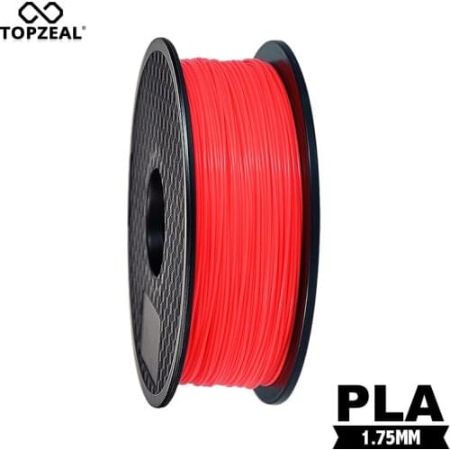 TOPZEAL Fluo Red 3D Printer PLA Filament 1.75mm 1KG for 3D Natural Materials 3D Printer Supplies