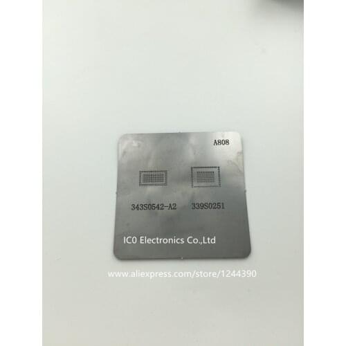 339S0251 339S0250 343S0542-A2 BGA Stencil For iPad 2 Power IC For iPad 6 Air2 wifi IC Reballing Pins Tin Plant Template A808