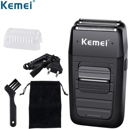 Kemei KM-1102 Reciprocating Double-net Beard Trimmer Razor Facial Care Multifunctional Powerful Trimmer Mens Bald Hair Clipper