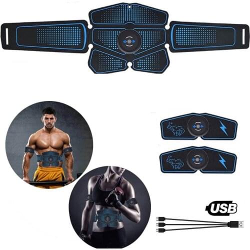 USB Recharge Electric Trainer Wireless Abdominal Muscle Stimulator EMS Smart Fitness Training Massager Body Exercise Equipment