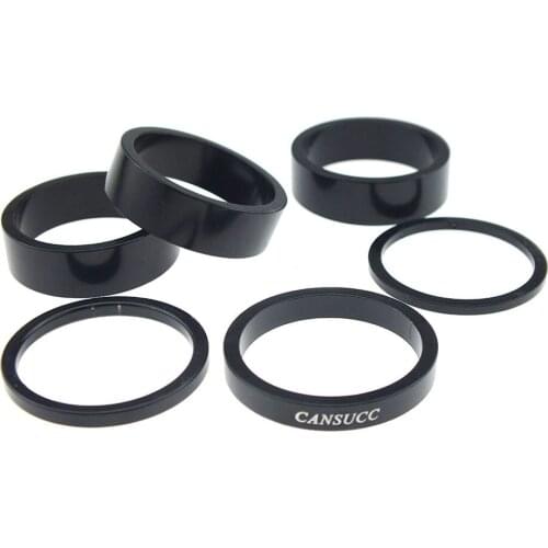 CANSUCC 6 Pcs Bicycle Front Fork Washer MTB Mountain Bike Aluminum Alloy Headset Spacer Gasket Ring 2/3/5/10mm Bike Accessory