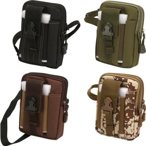 Military Camouflage Small Pocket Belt Waist Bag Men Tactical Molle Pouch Outdoor Running Military Pack Travel Camping Bags