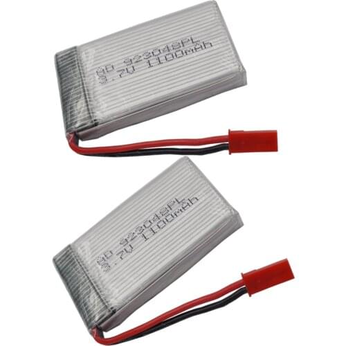 XINJ 2pcs 3.7V 1100 mAh 25C Rechargeable Polymer Li battery 923048 JST Plug For Syma X5SW X5C-1 X8tw part Drone Helicopter