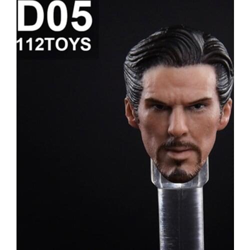 1/12 scale Man Boy Without neck Head Sculpt Model toy D05 carving SHF Doctor Head For 1/12'' Doll Body Accessories