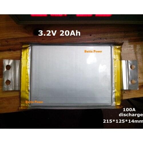 1pc brand lifepo4 20ah cell 3.2V high drain 100A lifepo4 cell 20ah for solar power bank DIY lithium 12v 20ah electric bike ph ev