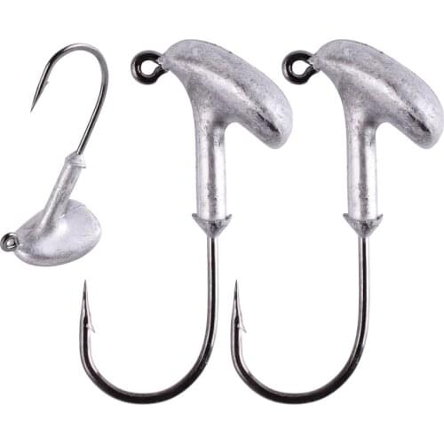 10PC 2.5g 3.5g 5g 7g 10g 12g 14g 18g Tumbler Lead Head Hook Jig Bait Fishing Hook For Soft Lure Hooks Fishing Tackle Box
