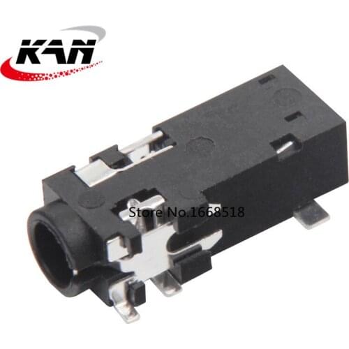 10 PCS PJ-328B 3.5 earphone jack 6pin paster 2 fixed pin diameter 3.5MM outlet jack for micro usb outlet