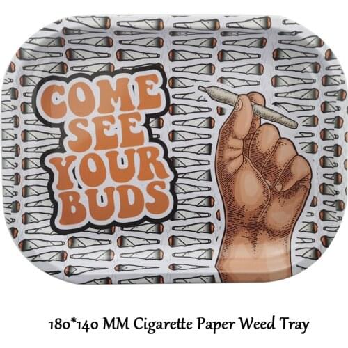 18*14 CM Cartoon Hand Rolling Paper Trays For Smoker DIY Cigarette Tools Tobacco Tray For Herb Grinder Smoke Accessories