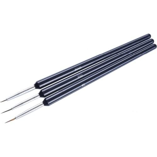 3PCS/Set Cosmetic Acrylic Nail Art Polish Painting Draw Pen Nail Cleaning Liner Brushes Tips Tools Set UV Gel Manicure Kits