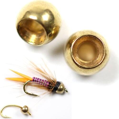 50pcs Fly Tying Brass Beads Nymph Bead Head Fly Tying Bead 2.3mm 2.8mm 3.4mm 3.8mm China Fly Fishing Material
