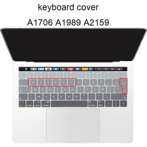 Keyboard Covers for Macbook Pro A1706 A1989 A2159 13 inch with Touch Bar and Touch ID TPU dust proof clear 2019 2018 silicone