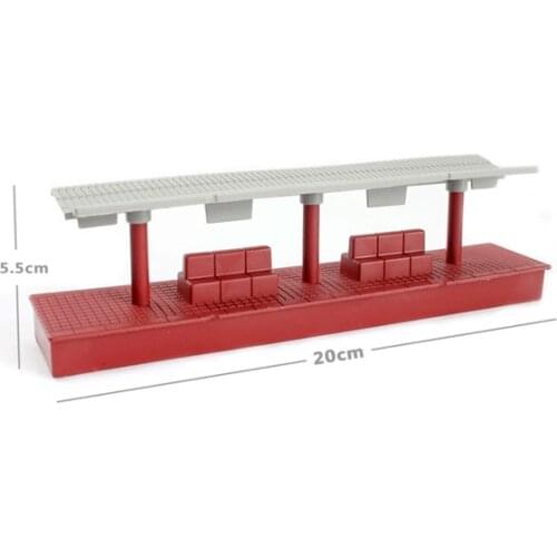 D505-20cm train station suitable for electric rail train toys track game scene parts toy Compatible plastic track