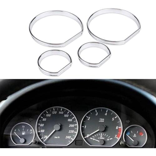 For BMW E46 M3 00-06 Chrome Speedo meter Gauge Dial Rings Bezel Trim AC Tech