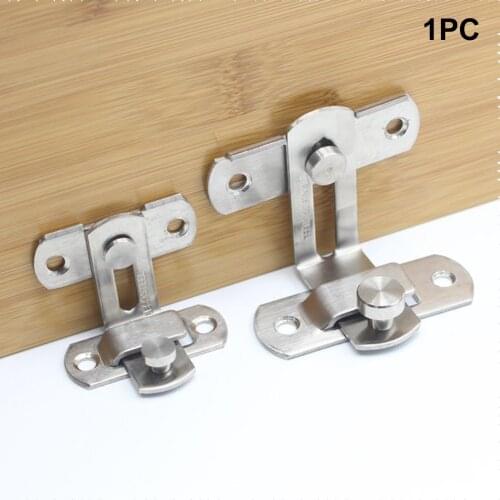 For Window Anti-theft Cabinet Fitting Hasp Latch Hotel Sliding 90 Degree Door Lock Stainless Steel Barrel Bolt Household