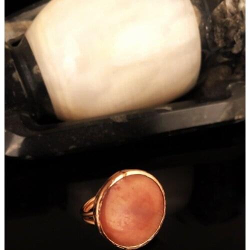 Dr Stone Natural Stone Women 'S Pearl Stone Rose Gold Plated Ring KRB37 372884741