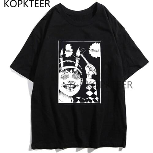 Junji Ito Souichi Tsujii T Shirt Vintage Japanese Style Anime Manga Cartoon Tops Harajuku Streetwear Summer Men Women T-shirts