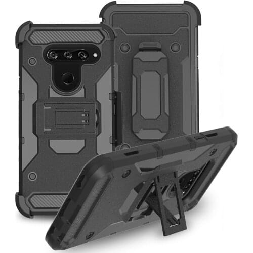 Heavy Duty Hybrid Rugged Case For LG V40 Shockproof Belt Clip Holster Back Kickstand Cover For LG V40 / V40 ThinQ