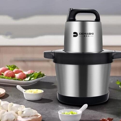 Household Commercial Mincer Stainless Steel Blender Garlic Mincer 6 Liters JR-06 Kitchen Appliances Electric Meat Grinder