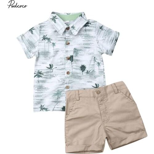 Toddler Kids Baby Boy Clothing Set T-Shirt Tops Pants Outfits Gentleman Party Beachwear outfit Childrens Clothes for Boy