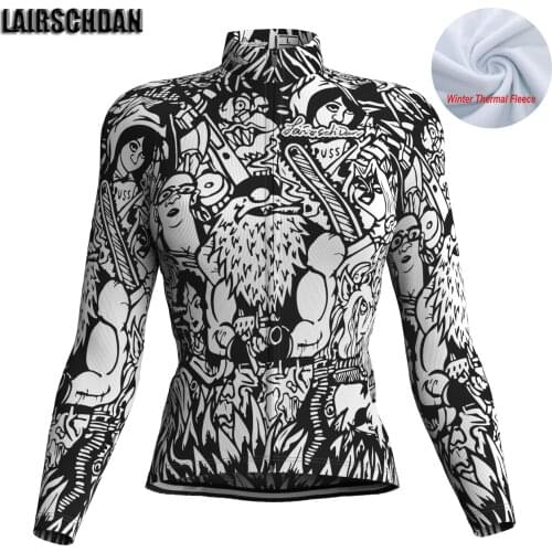 LairschDan Lady Bicycle Clothes Road Bike Uniforms Winter Thermal Fleece Long Sleeve Tops 2021 Women Pro Cycling Jacket Maillot