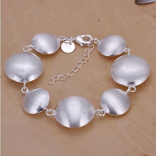 H208 silver fashion jewelry 925 jewelry silver plated bracelet Round Head Bracelet /PKZMSQNL FCHBRALL