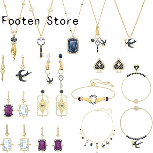 SWA Fashion Ladies Jewelry Charming Exquisite TAROT MAGIC Fine Jewelry Earrings Necklaces Bracelets Set Party Jewelry Gifts
