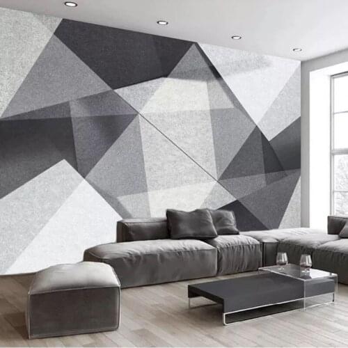 Custom Any Size Mural Wallpaper 3D Stereo Geometry Polygon Wall Painting Living Room Office Background Wall Decor 3D Wallpapers