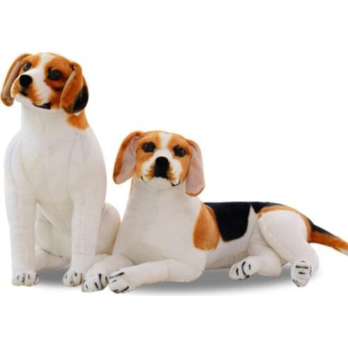 2018 30-60cm New Beagle Simulation Dog Plush Toys Lying Squatting Sitting Posture Genuine Good Quality Lifelike Dog Beagle Doll