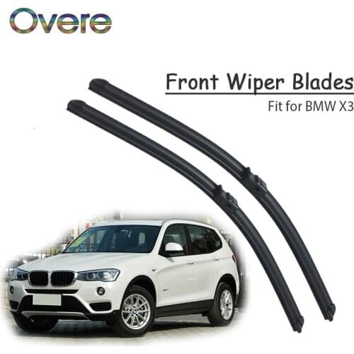 Overe 1Set Rubber Car Front Wiper Blade Kit For BMW X3 F25 E83 X 3 Series 2017 2016-2011 2010-03 Vehicle Original Accessories