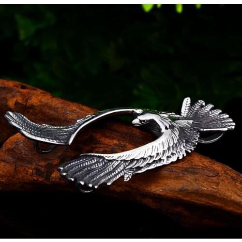 Phoenix Stainless steel for men Flying Eagle Pendant Necklace man punk Charm Chain fashion chain