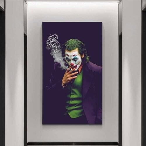 2019 Joker Joaquin Phoenix Posters Print on Canvas Comics Movie Poster Wall Art Pictures for Home Living Room Cuadros Decoration