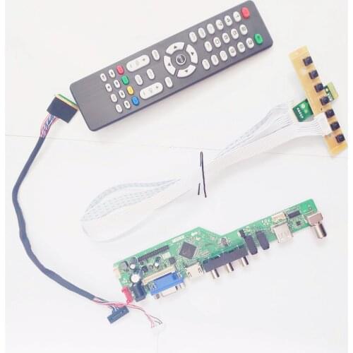 For B133XW01 V2 V3 V4 T.V56 screen controller drive board LVDS 40Pin WLED PC 1366*768 13.3" VGA+HDMI-Compatible+AV+USB+RF