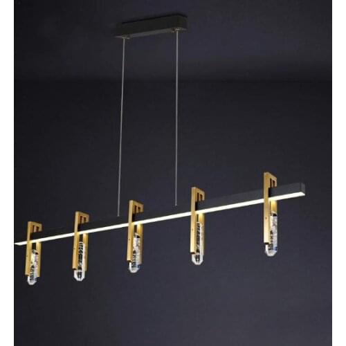 Postmodern lamp luxury copper crystal Pendant lamps Nordic home interior lighting living room kitchen dining room LED chandelier