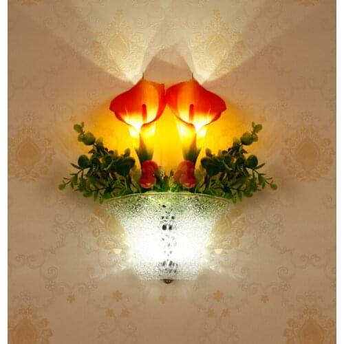 Simple modern bedside Wall Lamps warm bedroom living room aisle balcony personality originality European style rural LU727287